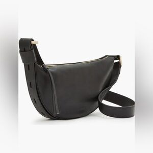 AllSaints Half Moon Leather Crossbody Bag